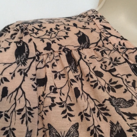 H&M owl & butterfly poet shirt - Picture 3 of 5